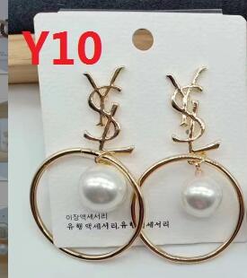 2019 Desinger Luxury earrings Classic Crystal Y Letter Stud Earrings Fashion Jewelry For Women Statement Imitation Pearl Earrings Jewelry 99