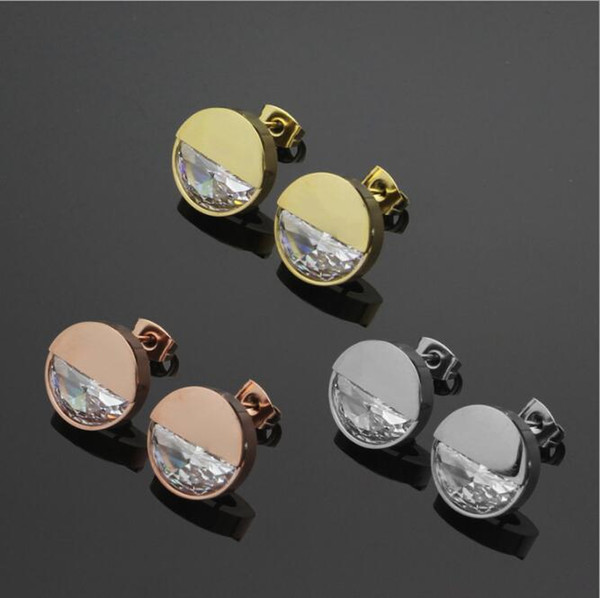 3 colors famous brands jewelry rose gold color plated designer earrings for women luxury best Christmas gift for ladies