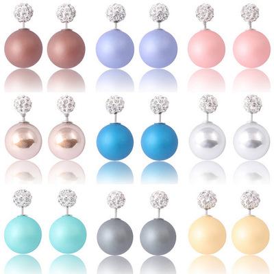 christmas beads jewellery earrings brincos crystal pendientes stud earrings double simulated pearl stud earring for women wedding earrings