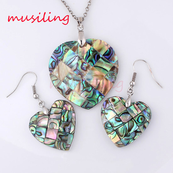 Jewelry Sets Necklace Pendants Earrings Natural Abalone Shell Jewelry Set Accessories Fashion Charms Amulet Jewelry For Women