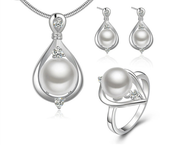 Ornaments Plate With Silver Decorate Jewelry Natural Pearl Suit Group Combine Commodity