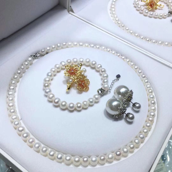 Natural pearl necklace set is limited to 100 sets