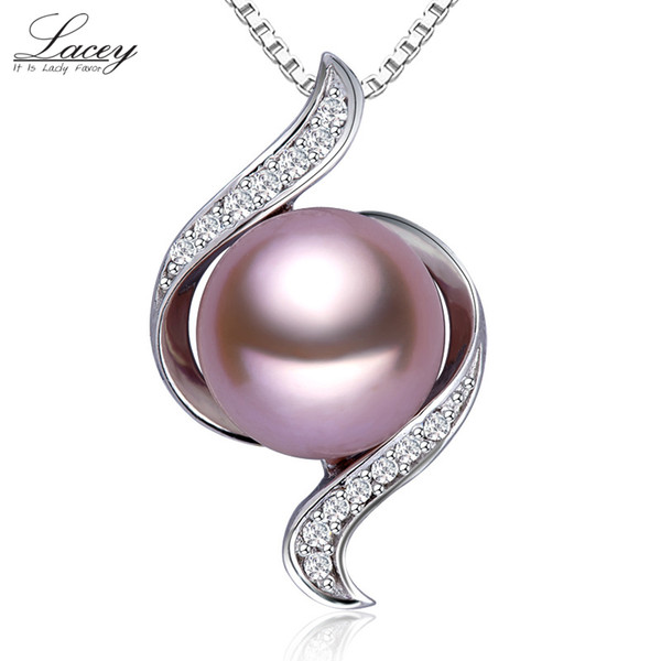 Natural freshwater pearl pendant necklace wedding for women,genuine pearl pendant silver 925 chain fine jewelry girl giftsY1883008