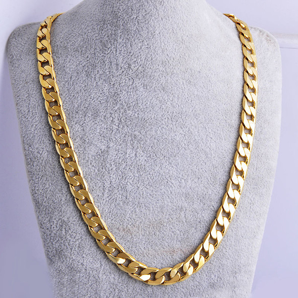 Gold Color Twisted Singapore Chain 24inch 7mm Gold Color Necklace For Women Men New Wholesale DIY Long Necklace Jewelry