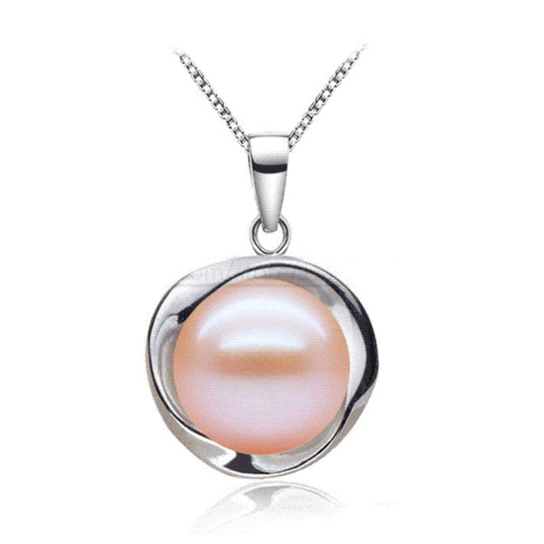 Real Pearl Pendants 925 sterling silver freshwater pearl pendant for women,natural pearl pendant necklace white birthday gift