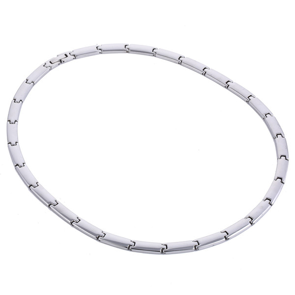 New Arrived Fashion Silver Color Women Men Pwoer magnetic choker Necklace high quality Stainless Steel Chain Necklaces Jewelry