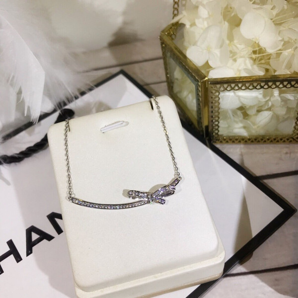 Women Luxuries designers jewelry 2019 fashion new single product diamond sterling silver custom version necklace