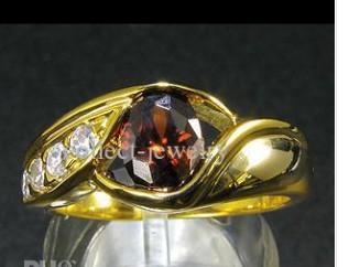 5mm Red Garnet Yellow Gold Jewelry Ring Jewelry 8