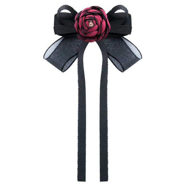 Fashion Handmade Bow Tie Brooch Pins Camellia Flower Brooches Fabric Ribbon Bowknot Necktie Styles Brooch For Women Suit Shirt Accessories