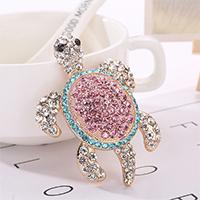 100pcs/lot New Fastion 3 color Rhinestone Turtle Brooch Pin Cute Kawaii Vintage Tortoise Brooches Kids Gift Animal Hijab Pins