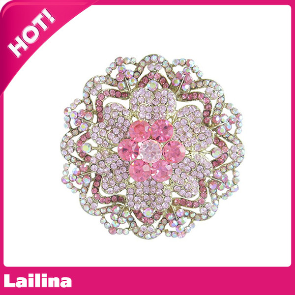 100pcs/lot High Quailty Fashion Rhinestone Crystal Brooch Jewelry Pretty Zinc Alloy Wedding Brooches Pins Accessories