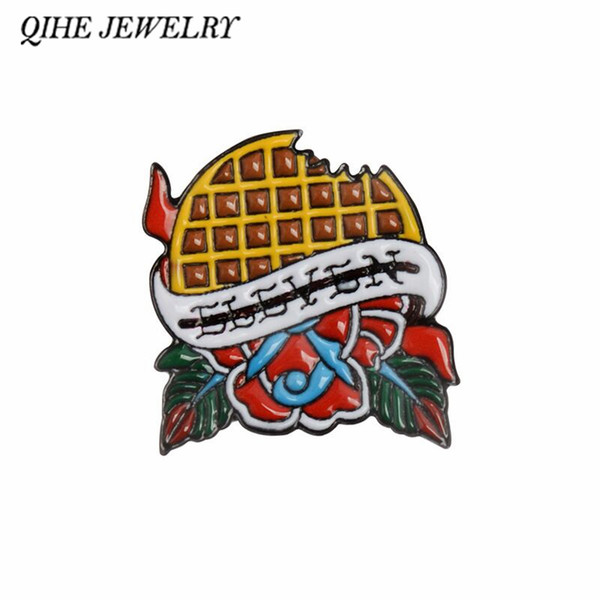 QIHE SIERADEN Elf Wafel Stranger Dingen Emaille pins reversspeldjes Badges Broches voor mannen vrouwen Doek Rugzak Accessoires