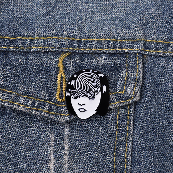 Cool Girl Enamel Pins And Brooches Japan Classic Movie Character Brooches Pins Punk Jewelry Gift For Friends