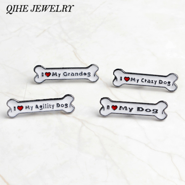 QIHE JEWELRY Brooches and pins Dog bone pins 