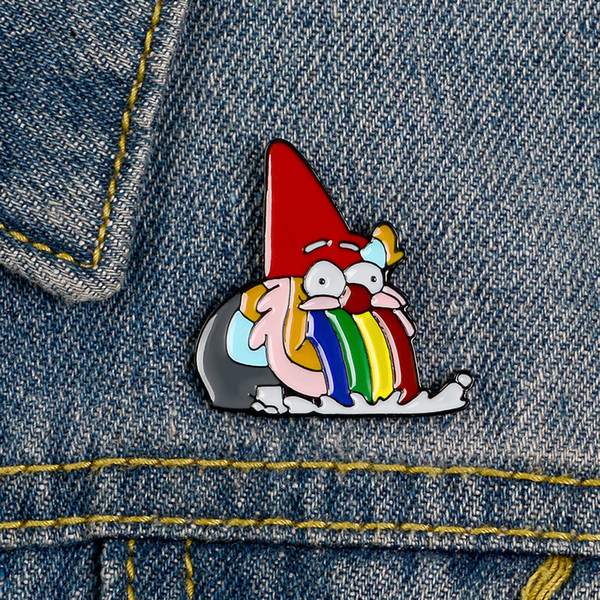 Cartoon Multicolored Short Old Man Lapel Pin Enamel Brooch Mini Pin Clothes Badge Jewelry Gift For Friends Kids