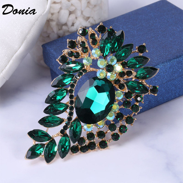 Donia jewelry European and American popular Brooch beautiful flower brooch gift Brooch Christmas coat scarf accessories