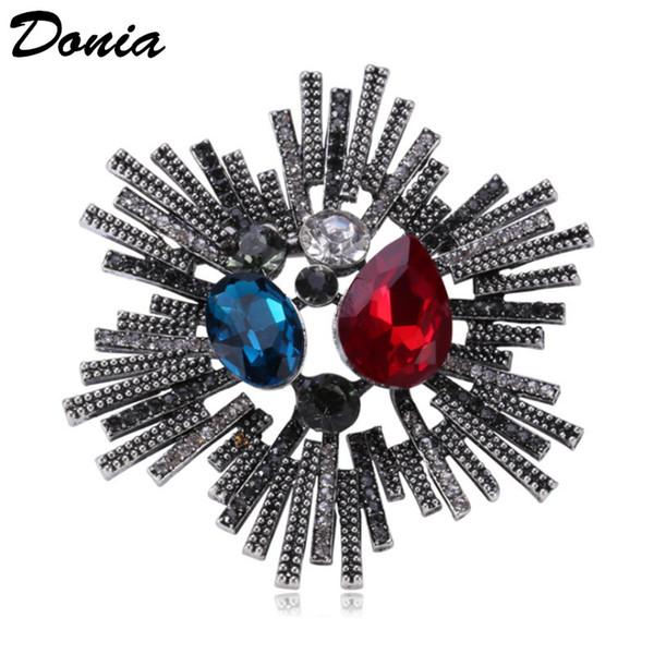 Donia jewelry European and American popular lucky flower brooch beautiful flower brooch gift Brooch Christmas coat scarf accessories