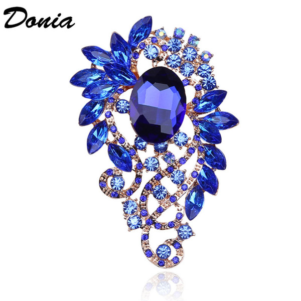 Donia jewelry European and American popular Brooch beautiful flower brooch gift Brooch Christmas birthday coat scarf accessoriesB