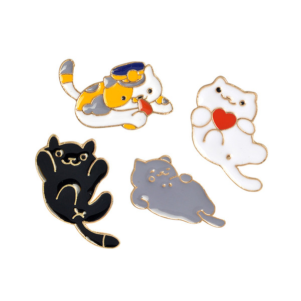 Cat Enamel Pin Cat Lapel Pin For Jackets and Backpacks Cat Lover Jewelry Cute Girl Gifts