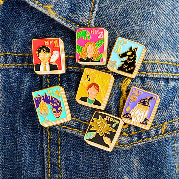 QIHE SIERADEN Anne Of Green Gables, Alice in Wonderland, De Catcher in de Rogge Boek pins Revers pin Badges Boek broches