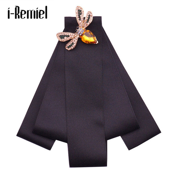 i-Remiel Tie Bowknot Brooch Fabric Ribbon Flower Pins And Brooches Wedding Corsage Business Dresses Luxury Pin Ladies Groomsmen