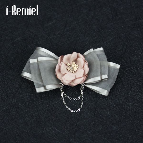 i-Remiel Ribbon Bowknot Outfit Brooch Collar Shirt Tassel Pins And Brooches Mariage Femme British Suit Broche Pin For Women