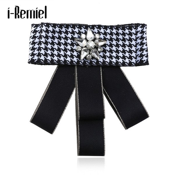 i-Remiel Tie Bowties Bow Ribbon Brooch Shirt Dress Pins And Brooches Business Collar Decoration Butterfly Broches For Women