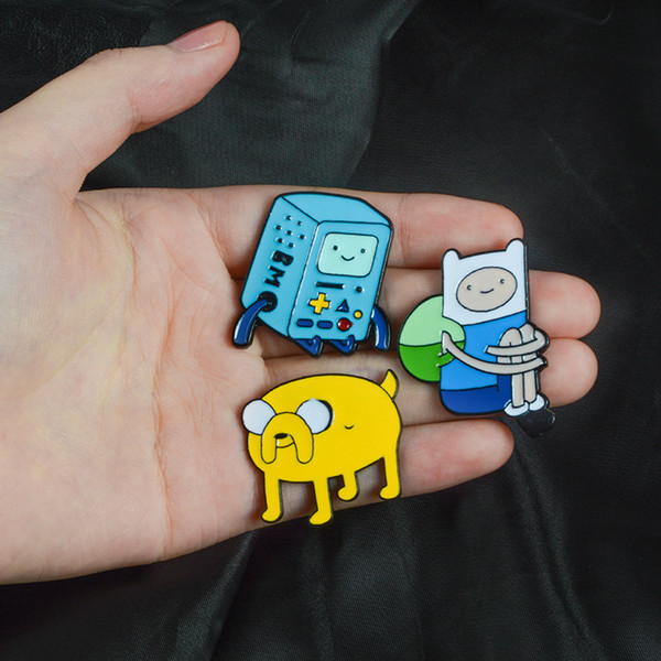 Adventure Time BMO pins Jake brooch Enamel Pins Brooch Lapel Pin Clothes Badges brooches for shirt Kids Gift jewelry drop shipping