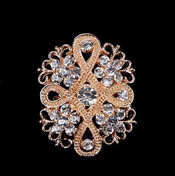 Hot Sale 24Pcs x Rhinestone crystal brooches silver gold colours brooch pins wedding bridal decor