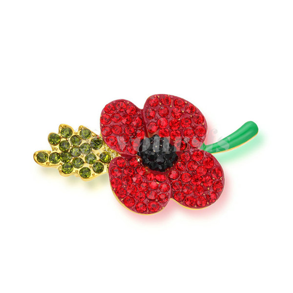 Yoursfs Wedding Red Flower Brooches Pins Fashion Jewelry Brooches Kate Princess Memorial Enamel Brooches for Women