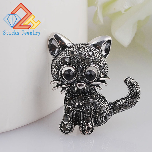 Modern Brooches Cute Little Cat Brooches Pin Up Jewelry For Women Suit Hats Clips Antique Silver Corsages