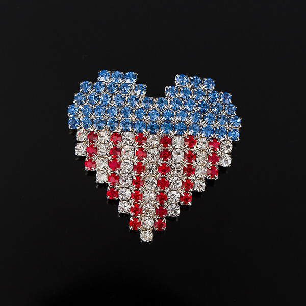 2017 New Fashion Brooches For Women Hot Sale Heart Shape Colorful Jewelry for women wedding free shippng BR001