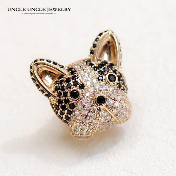 Cute Puppy Design Gold Color Zirconia Fully Studded Fashion Women Brooch Wholesale Perfect Daughter Gift Drop Ship