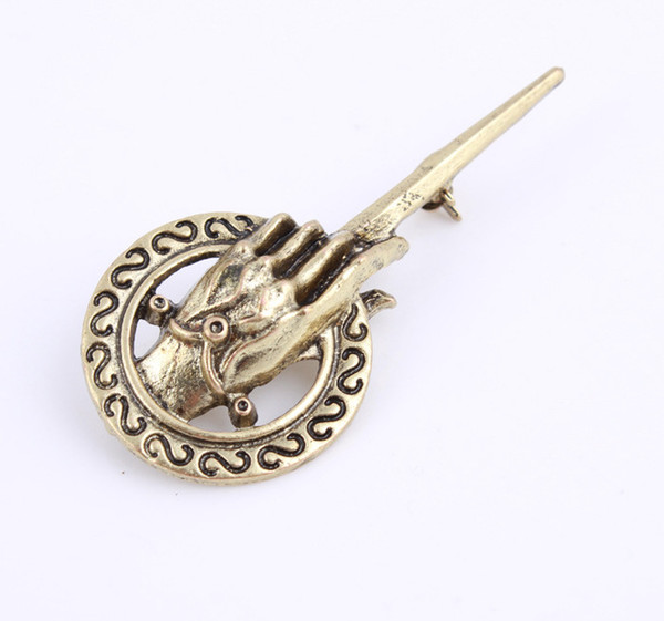 A Song of Ice and Fire Game of Thrones Hand of the King classic retro vintage brooches badge alloy pin for men male