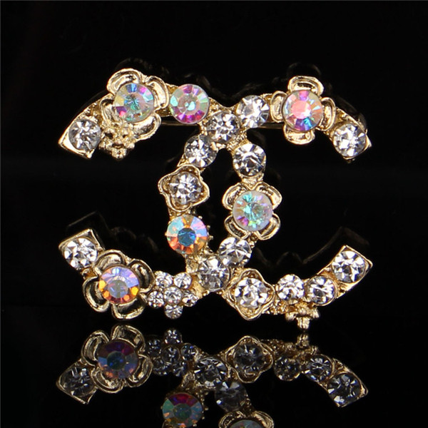 New Luxury Corlorful Crystal Enamel Brooch Women Famous Designer Costume Suit Brooches Lapel Pin Party Wedding Jewelry Accessories