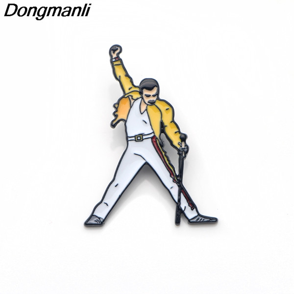 P3392 Dongmanli Freddie Mercury Enamel Pins and Brooches for Women Men Lapel Pin backpack bags Hat badge Gifts