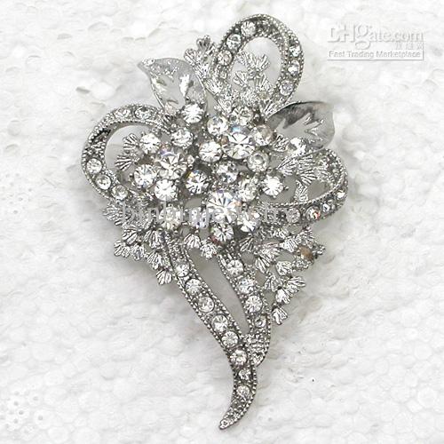 12pcs/lot Wholesale Crystal Rhinestone Bridal brooches Bridesmaid Wedding Party prom Flowers Fashion Costume Pin Brooch Jewelry gift C078