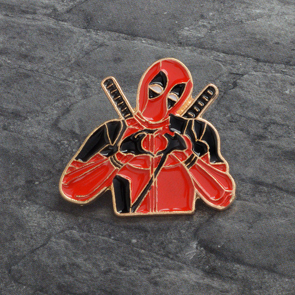 Cute Deadpool Stud Brooches For Womens Enamel Earrings Jewelry Gifts Girls