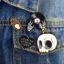 Explosive personality European and American skeleton CD-ROM fashion Halloween alloy drop Brooch Pin