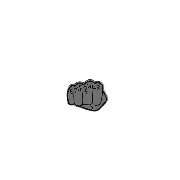 1pc Empower Fist Emamel Pin Trendy Lapel Badge Brooch Jewelry Clothing Package Decoration for Bag Coat