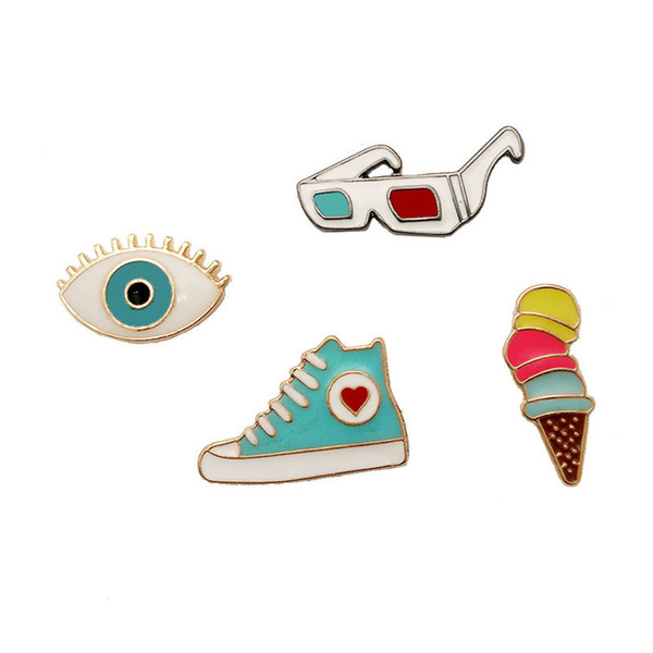 Clothes Trim Cute Badge Alloy Pin Brooch for Clothing Bag Accessories Multi Style Cloth Decoration for Unisex Fashion Supplies Lovely