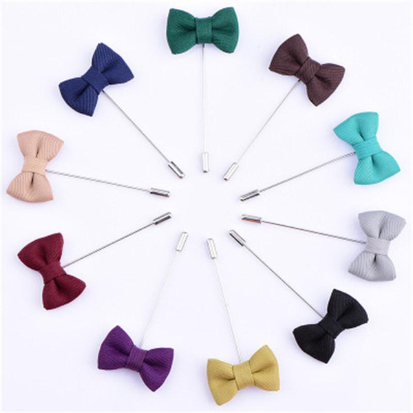 Fashion butterfly Lapel Pins Men broochPin cloth Men Brooch for Suits Handmade Stick Brooch Pins 10pcs/lot