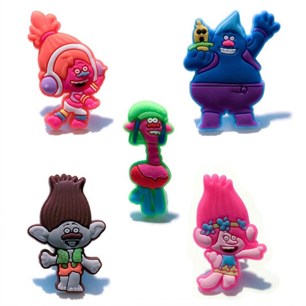 MOQ=25PCS Trolls PVC Figure Icon Brooch Pins Badges Cute Pin Button Badge Pinbacks School Bags Clothing Caps Fashion Accessories Kids Gift