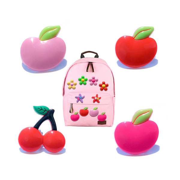 MOQ=25PCS Fruits PVC Figure Icon Brooch Pins Badges Cute Pin Button Badge Pinbacks School Bags Clothes Fashion Accessories Wholesalers Gift