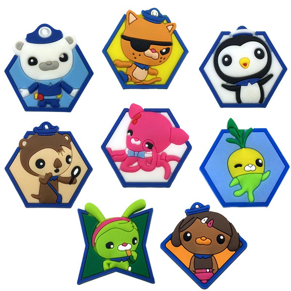 MOQ=25PCS the Octonauts PVC Figure Icon Brooch Pins Badges Cute Pin Button Badge Pinbacks School Bags Clothing Caps Fashion Accessories Gift