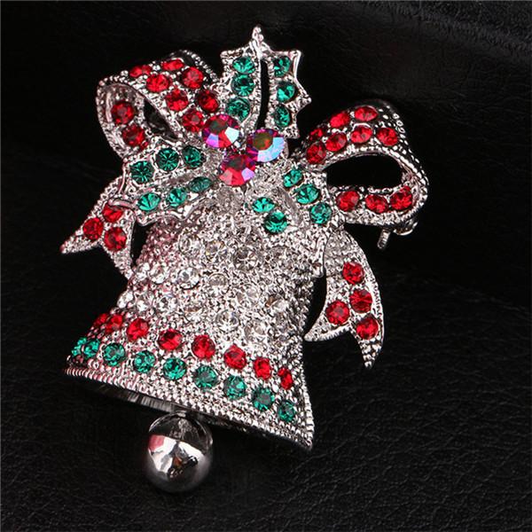 Hot style European and American fashion hot sale high grade New Year dress to act the role of creative Christmas bell brooch