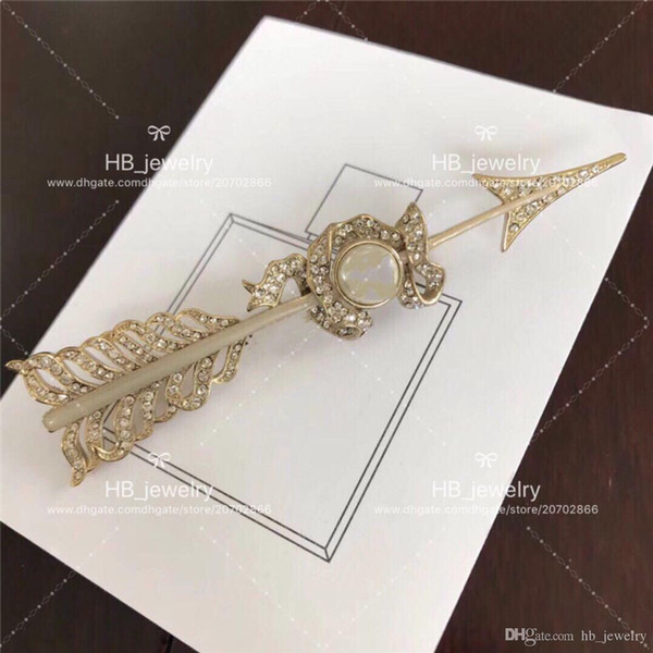 Popular fashion brand High version Arrowhead Brooch for lady Design Women Party Wedding Luxury Jewelry With for Bride Whit BOX.