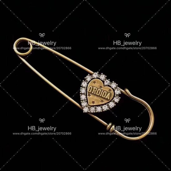 Popular fashion brand High version JA Pin brooch for lady Design Women Party Wedding Lovers gift Luxury Jewelry for Bride With BOX