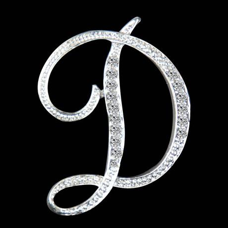 Hot Sale and Brand New Style Brooch With Drill 26 English Letters Foreign Trade Brooch With Drill Beautiful