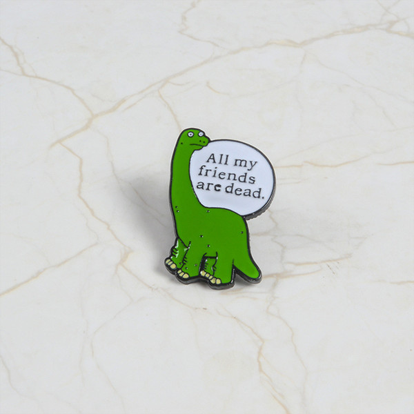 Hot Sale and Brand New Popular Cartoon Dinosaur Brooch Badge In Europe and America Cute and Beautiful